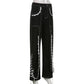 Gothic Lace Splice Baggy Jean with chains.