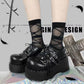 Gothic Platform Shoes with Metal Decoration
