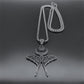 Gothic Chain Necklace with Butterfly Wicca Moon Pendant