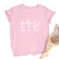 Faith Hope Love Print Summer t-shirt