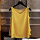 Summer Sleeveless Chiffon Blouse Solid V-neck