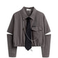 Black Gothic Shirt with Tie and Chain, Great for a Dark and Alternative Wardrobe