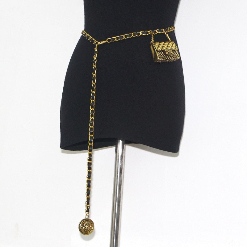 Gothica Clothing-Gold Chain Belts For Women