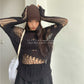 Gothic-inspired Sweater with hollow out design, perfect for a bold and edgy look