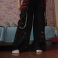 Punk Wide Leg Grunge Black Pants