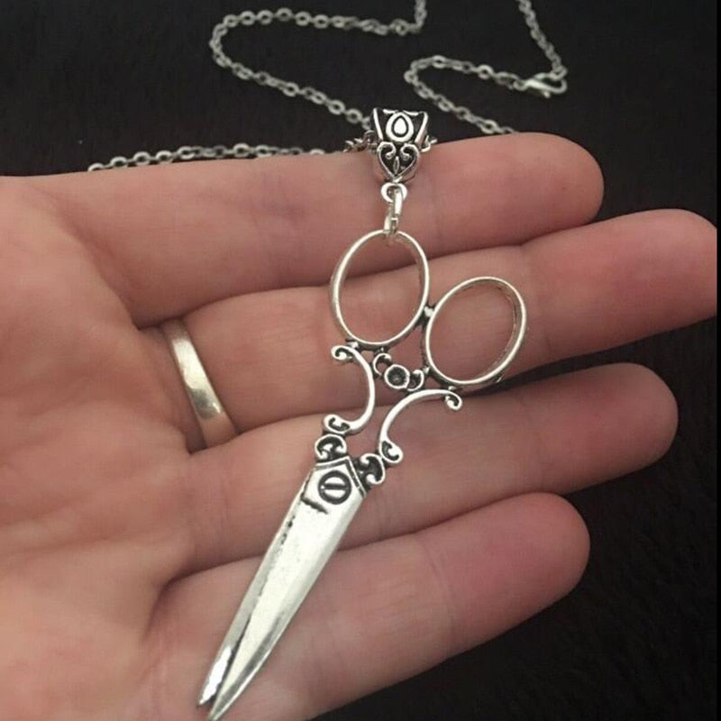 Gothic Chain Necklace with Sharp Pendant Designs