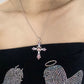 Kpop Gothic Heart Cross Necklace