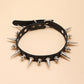 Gothica-Clothing Punk Long Spike Choker Leather Collar