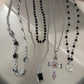 Gothic Kpop Bead Letter Heart Cross Pendants Necklace