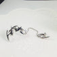 Gothic Goblin Ear Bones Clip with Chain Tassel
