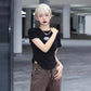 Grunge Irregular Crop Top