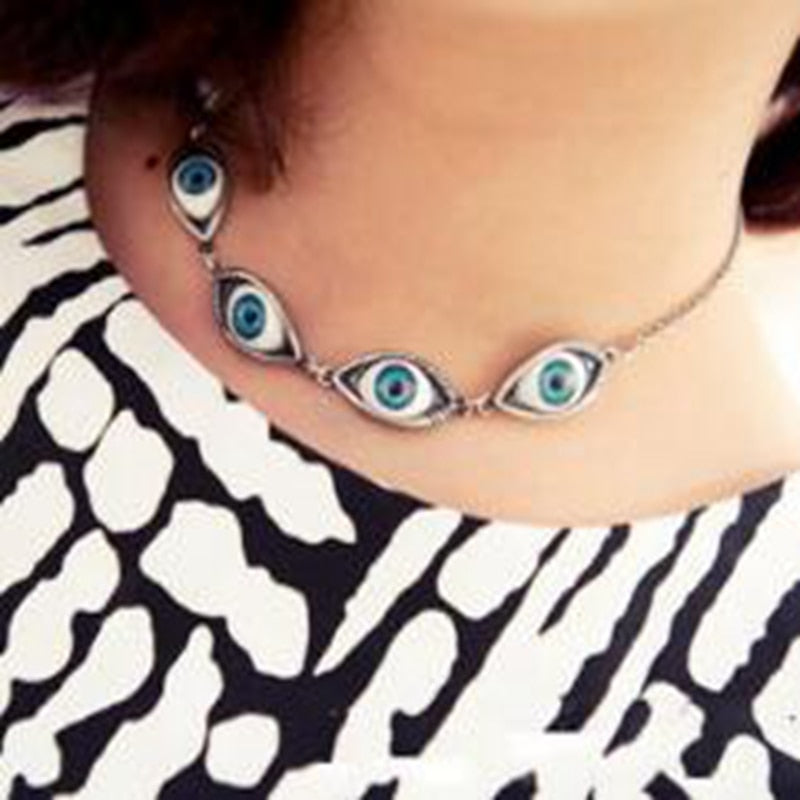 Gothic Evil Eye Necklace