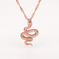 Gothic Chain Necklace with Biting Snake Pendant