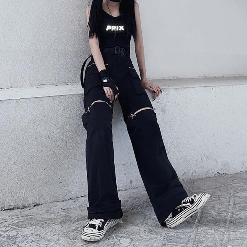 Gothic Techwear Emo Cargo Pants