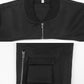 Women's Gothic jacket with short hem and belted waist for a bold look