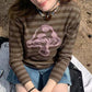 Alternative Gothic Skinny Pullovers Tee with Vintage Graphic Print