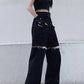 Techwear Gothic Black Cargo Pants