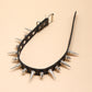 Gothica-Clothing Punk Long Spike Choker Leather Collar