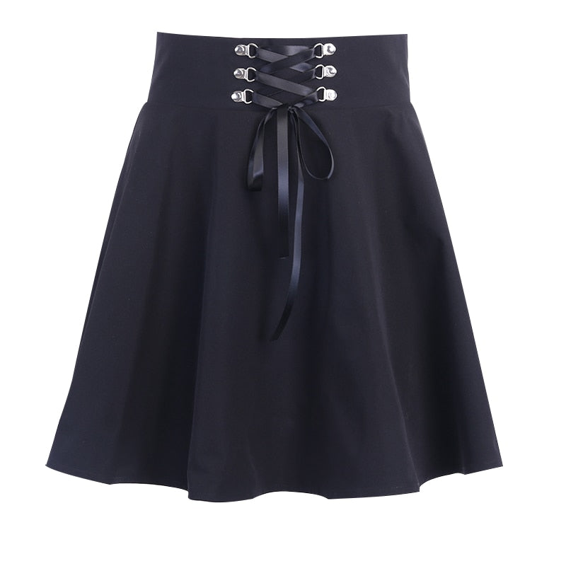 Gothic High Waisted School Skirt