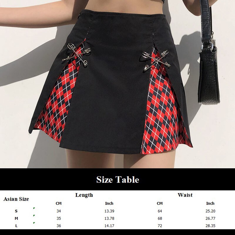 Gothic Korean  Loose BF Shirt and Skirt Set