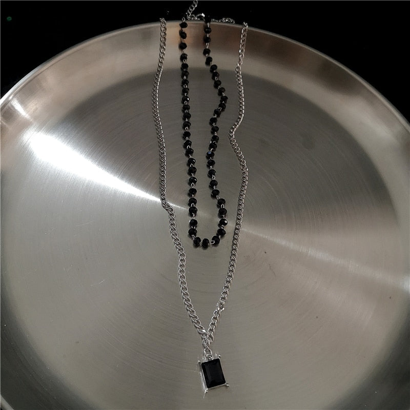 Kpop Gothic Heart Cross Necklace