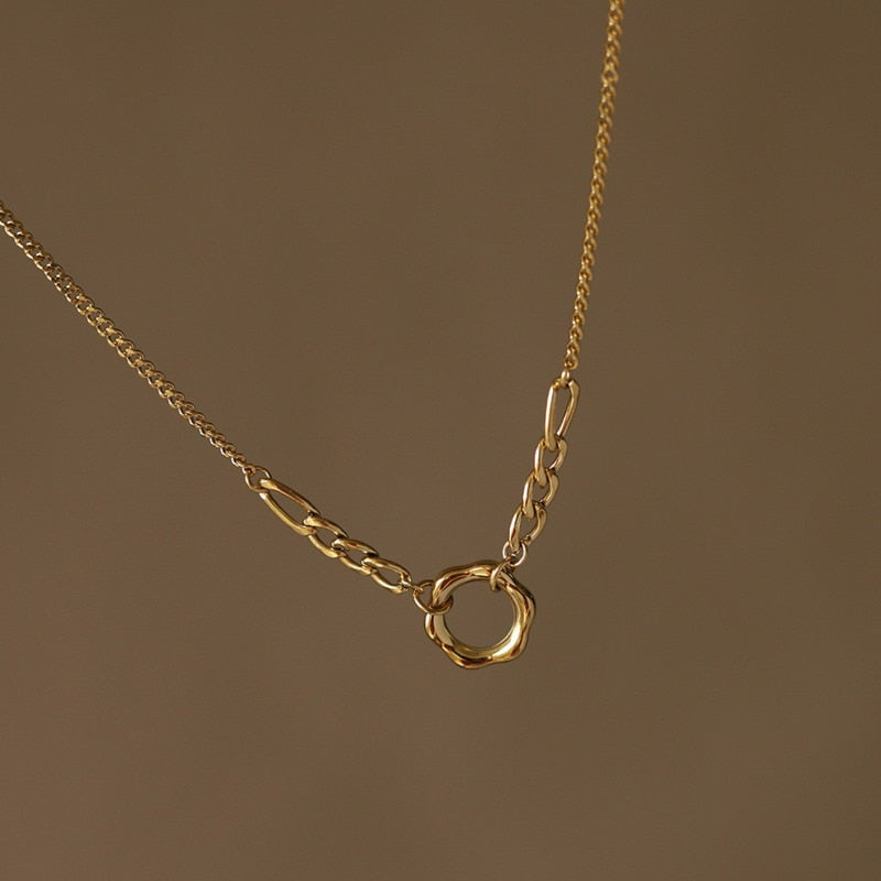 Simple OL Style Collarbone Chain Necklace for Women