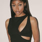 Punk-inspired sleeveless crop top for an edgy look