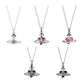 Gothic Chain and Pearl Choker Necklace with Zircon Stone