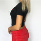 Grunge Print Women's Crop Top