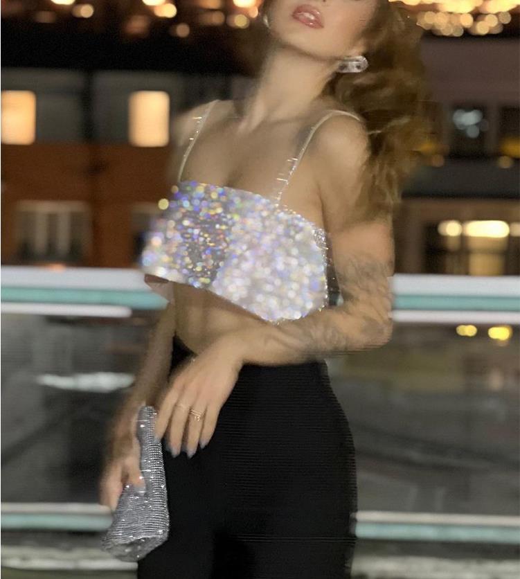 Gothic Backless Bling Tank Top