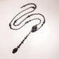 Gothic Thin Chain Necklace with Multiple Skull and Skeleton Pendant Designs