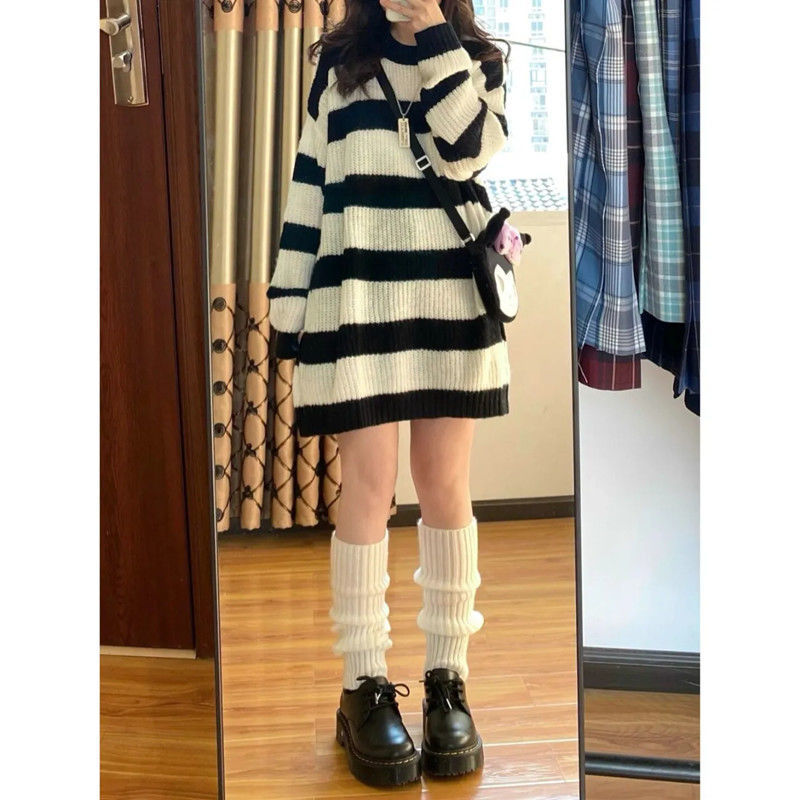 Gothic Deeptown Striped Sweater for Women