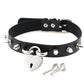 Gothic Choker Necklace with Spikes, Chains and Pendants