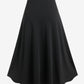 Gothic Lace Up A-Line Skirt