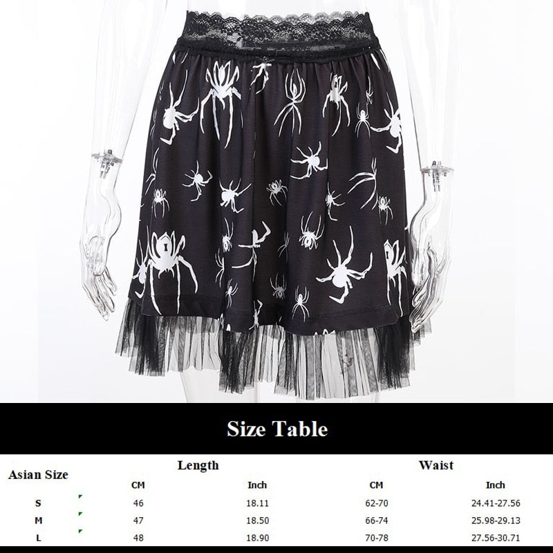 Gothic Korean  Loose BF Shirt and Skirt Set