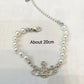 Gothic Chain and Pearl Choker Necklace with Zircon Stone