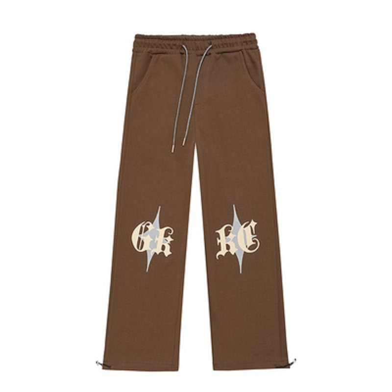 Gothic Brown Joggers Sweatpants