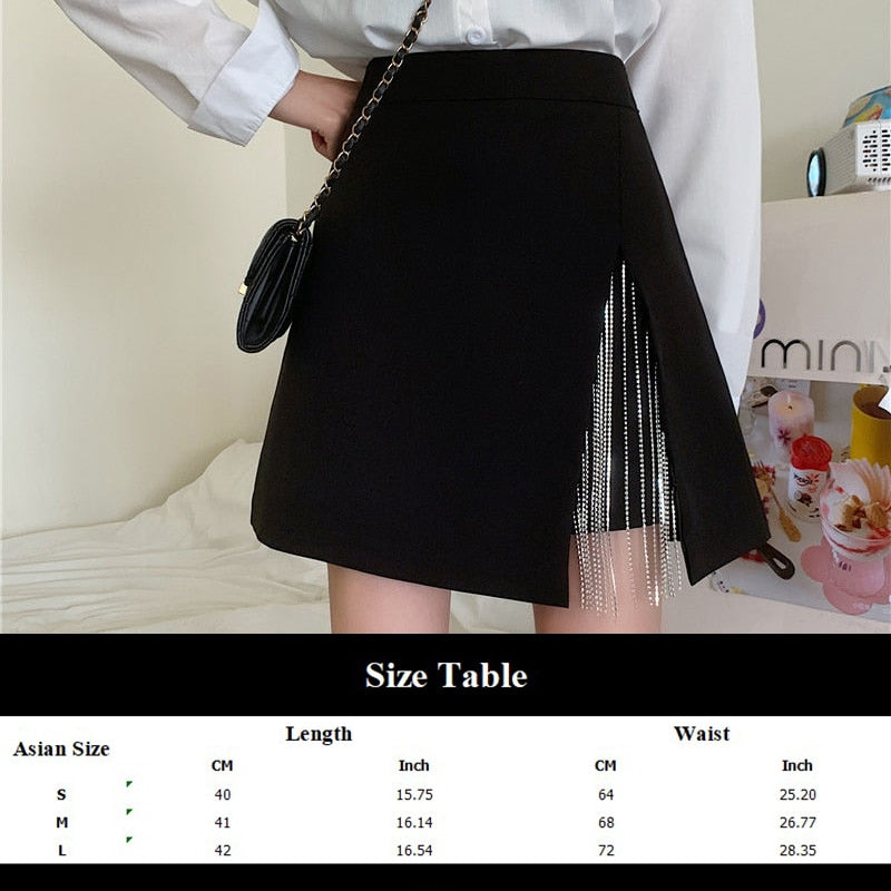 Gothic Korean  Loose BF Shirt and Skirt Set