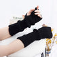 Gothic Women Fingerless Anime Gloves Arm Warmers