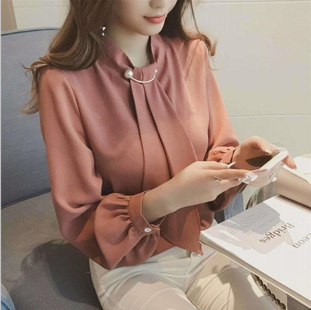 Cat Print Chiffon Top
