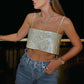 Gothic Backless Bling Tank Top
