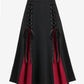 Gothic Lace Up A-Line Skirt