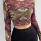 Grunge Printed Crop Top