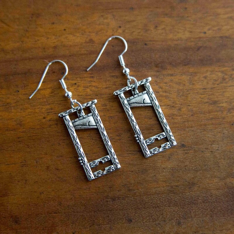 Gothic Guillotine Drop Dangle Earrings