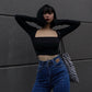 Gothic Patchwork Black T-Shirt