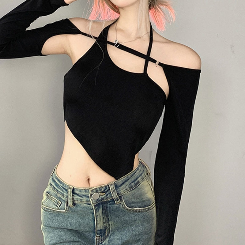 Gothic Patchwork Black T-Shirt