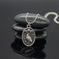 Gothic Thin Chain Necklace with Odin Raven Talisman Pendant