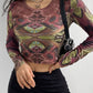 Grunge Printed Crop Top