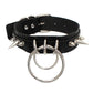 Gothic Choker Necklace with Spikes, Chains and Pendants