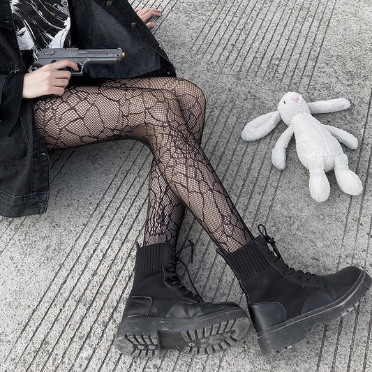 Gothic Lolita Hollowed Out Lace Mesh Stockings